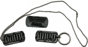 Sinner Saint dog tags