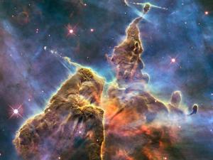 This new Hubble photo is but a small portion of one of the largest seen star-birth regions in the galaxy, the Carina Nebula.